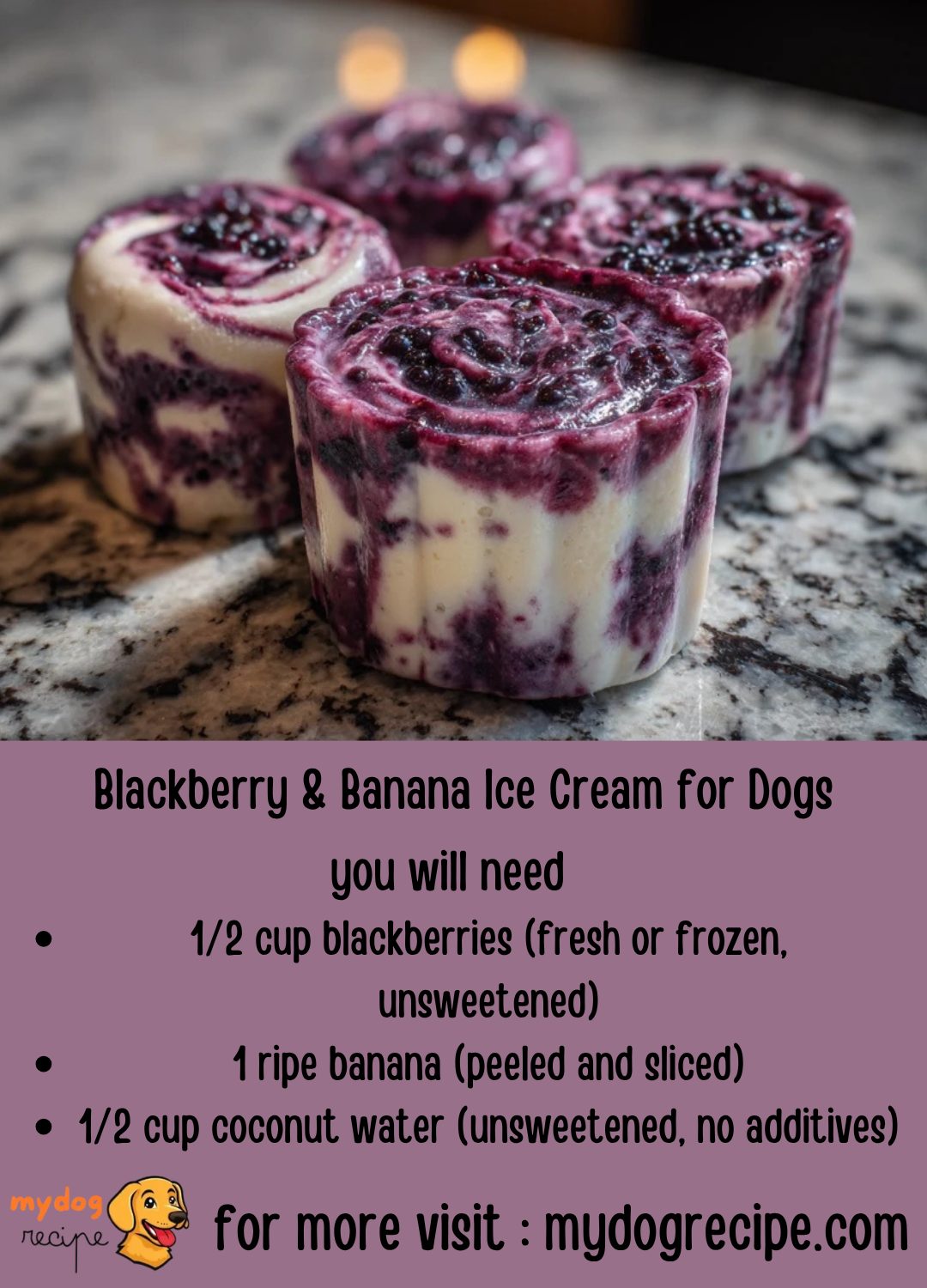 Banana Ice Cream For Dogs With Heavy Cream photo