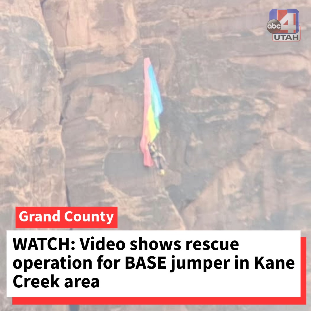 ABC4 - ABC4 has obtained video of the rescue operation of a BASE jumper ...