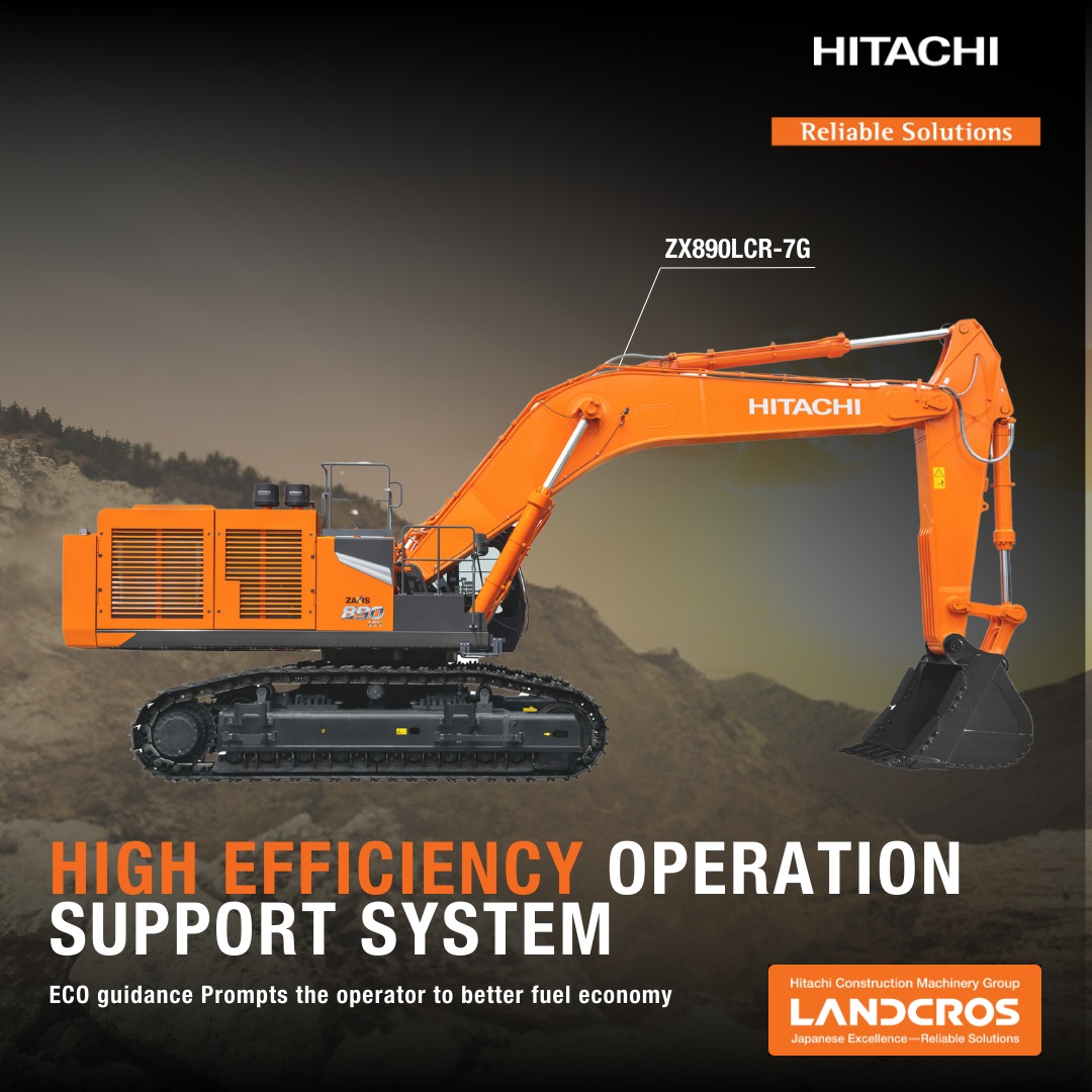 Hitachi ZX890-7 and Caterpillar 775G