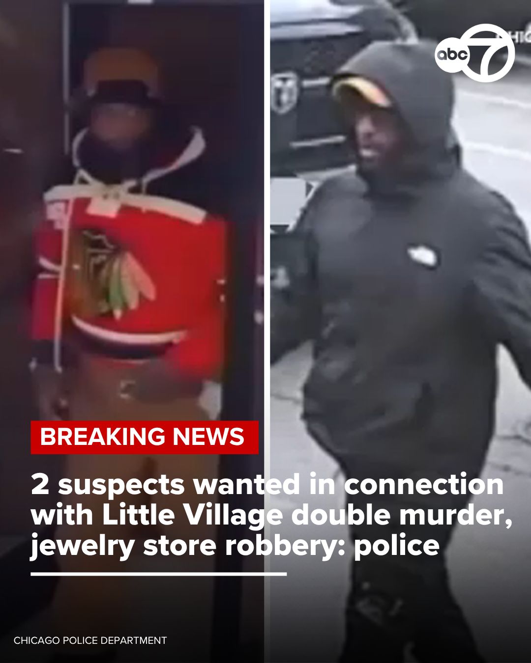 ABC - Chicago police released photos of two men wanted in connection ...