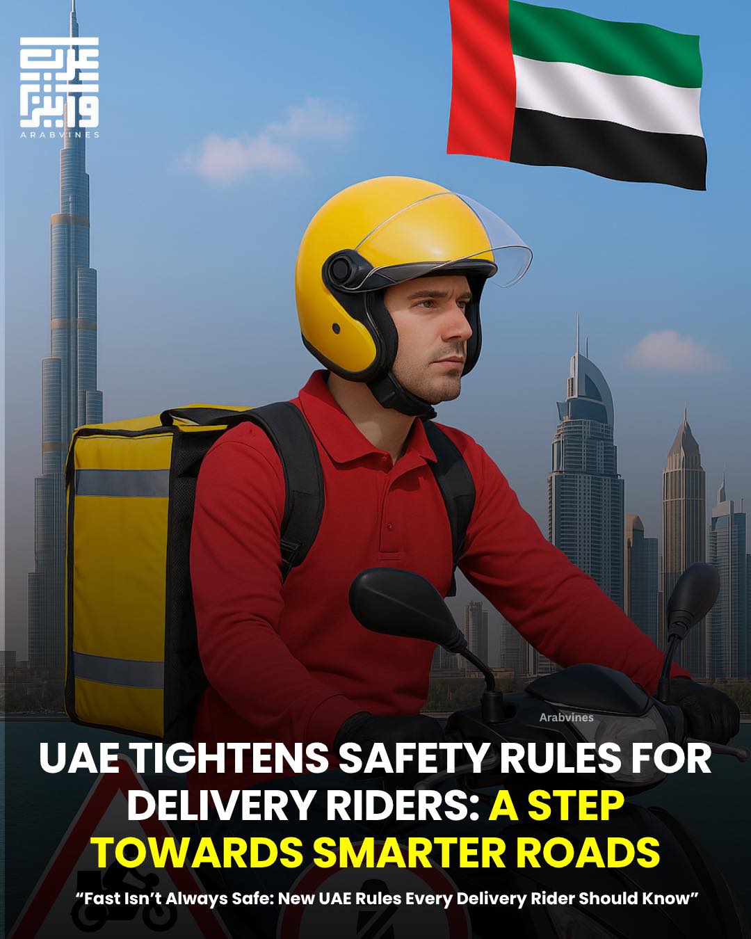 Arab - UAE introduces new traffic rules for delivery riders Safety ...