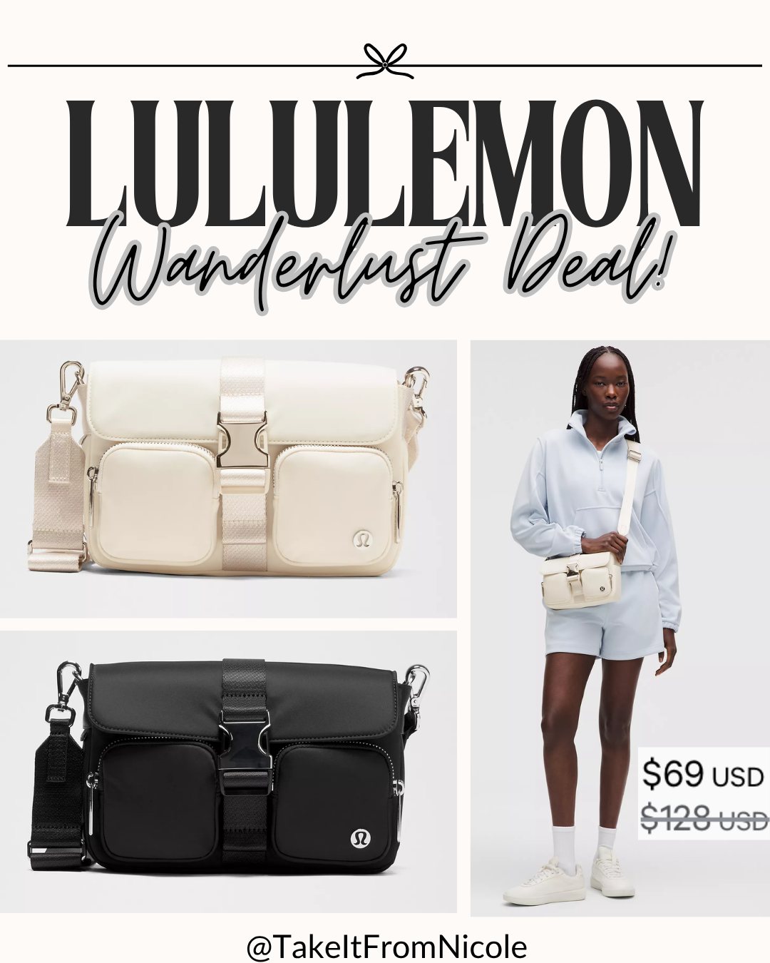 purple lululemon crossbody bag Phi Chi Theta Everywhere Belt offering both functionality and SIZE:1
