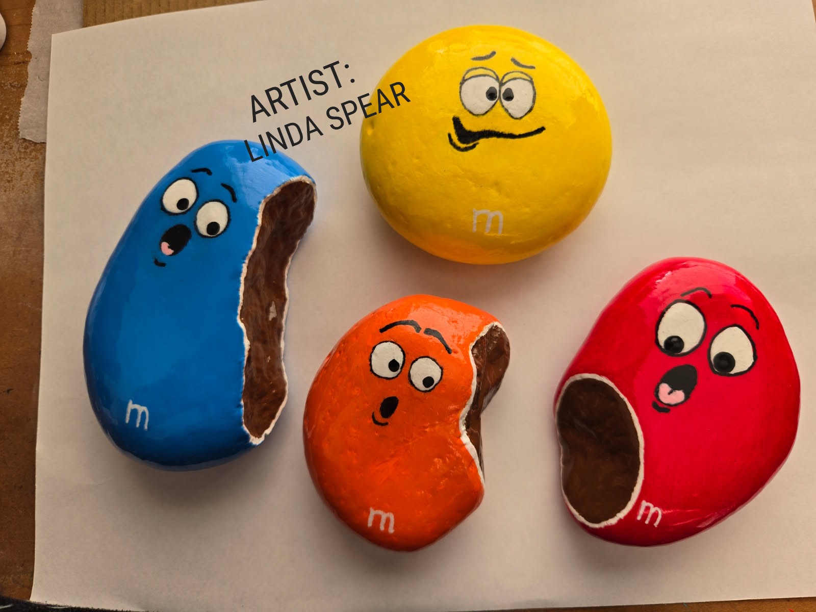 I love finding rocks I can paint as M&M