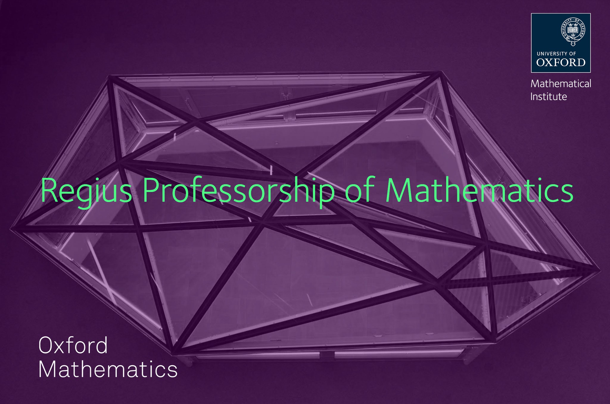 Oxford - Our inaugural Regius Professor of Mathematics, Andrew Wiles ...