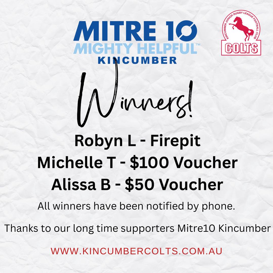 Kincumber - Congratulations to our winners of this season’s first ...