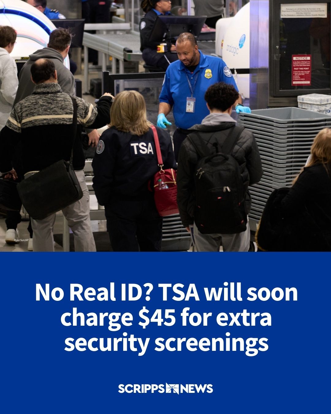 Scripps News - The TSA will soon charge $45 if you arrive... | Facebook