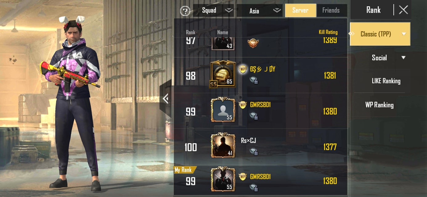 Gmrs My Server Squad Kill Rank 99 In Pubg Mobile Lite Facebook