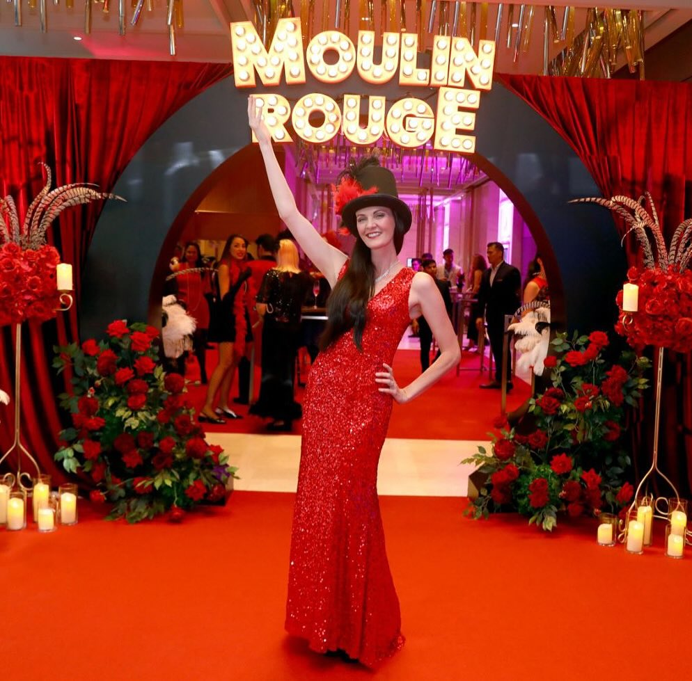 open lace back dress Moulin Rouge outfit | Cancan Dress for Hire