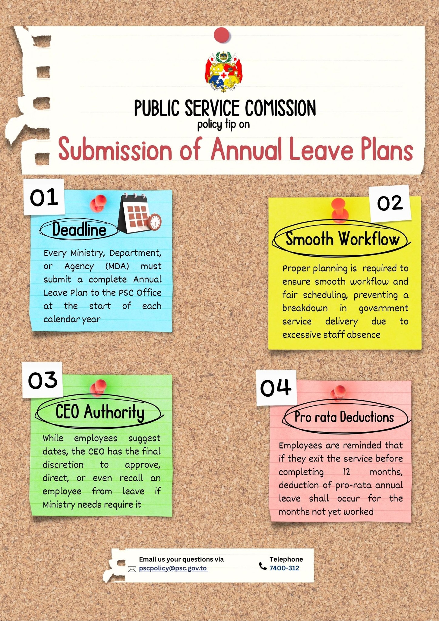Public - 📢 Policy Tip: Submission of Annual Leave Plans To ensure ...