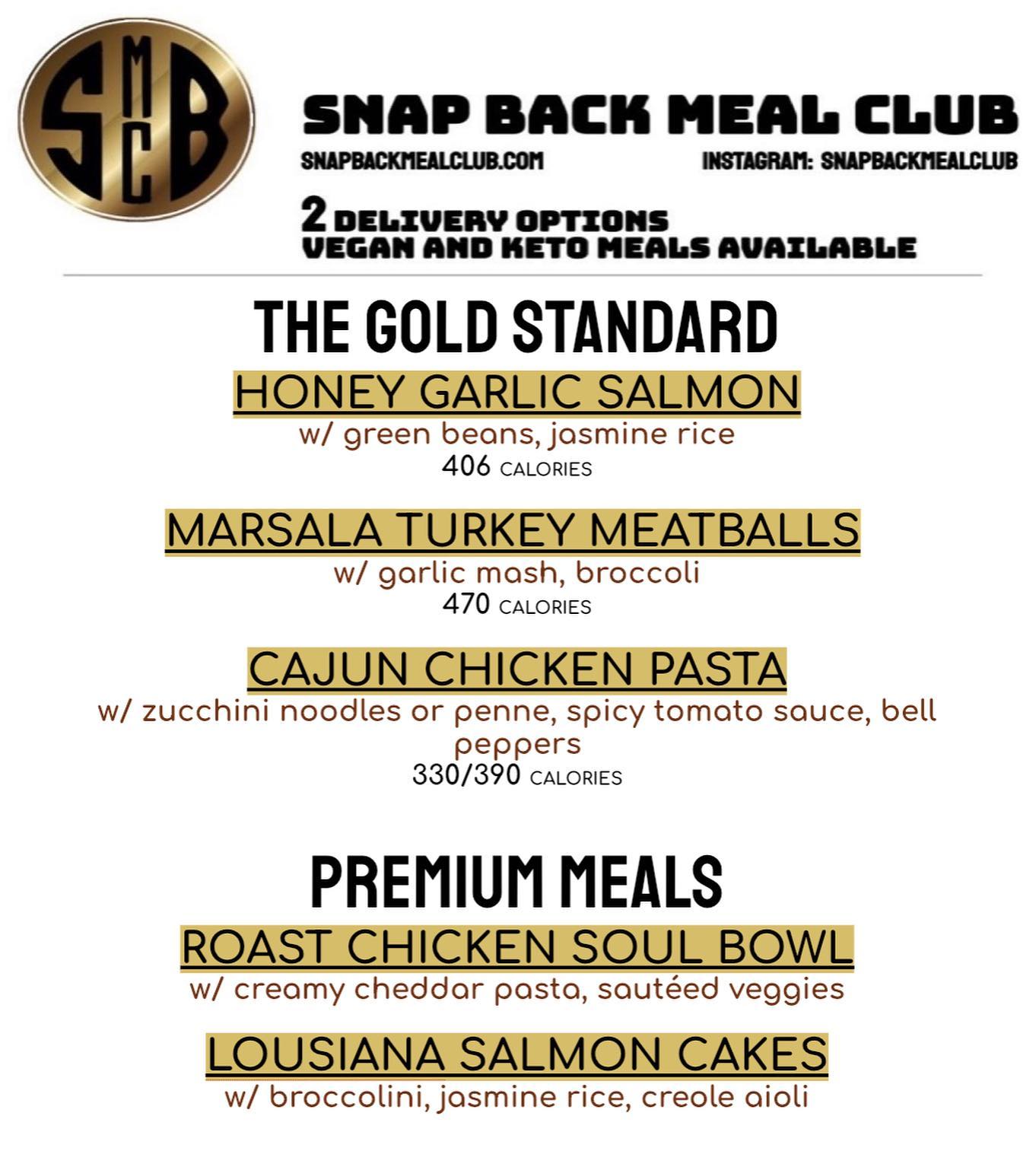 🚨 New Menu Alert 🚨 Take a look at... - Snap Back Meal Club | Facebook
