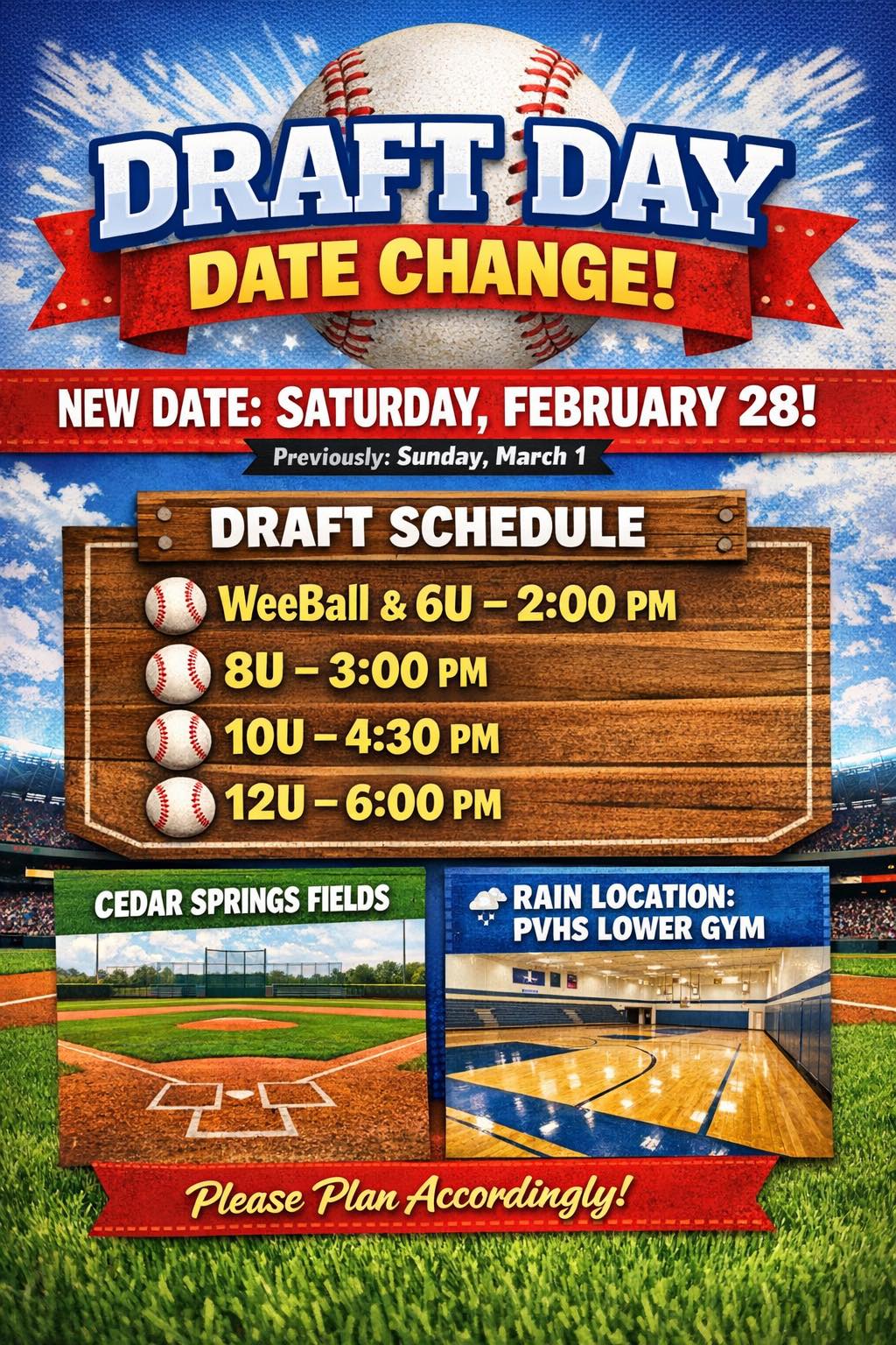 PVYSL- Weeball, Baseball, and Softball Draft