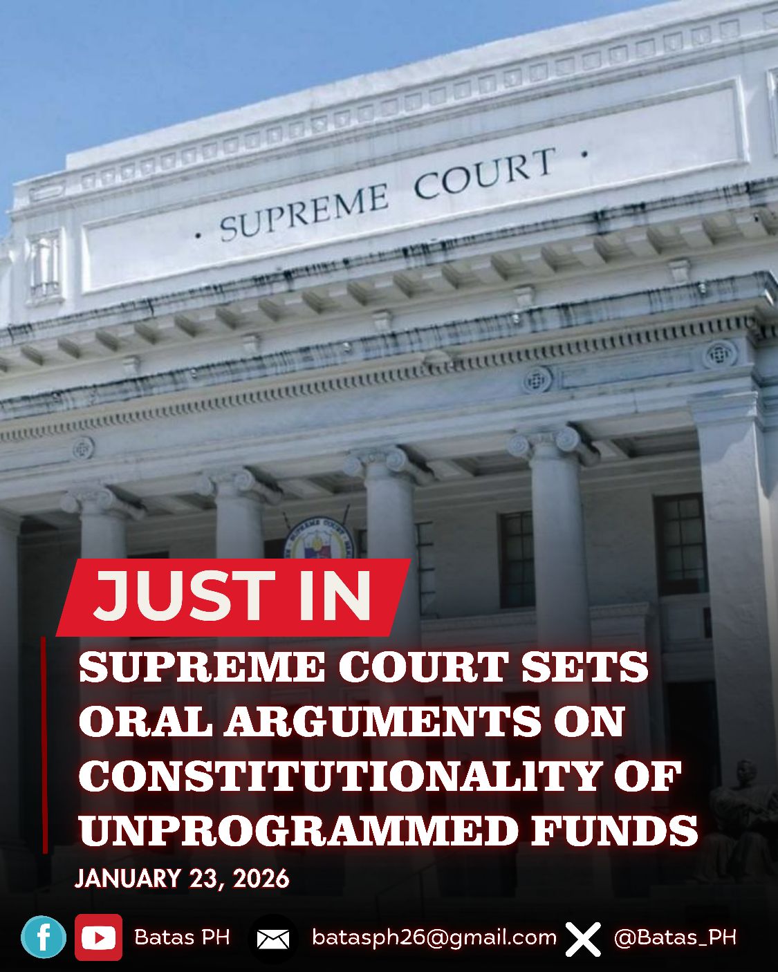 Batas PH - SUPREME COURT ORAL ARGUMENTS ON UNPROGRAMMED... | Facebook