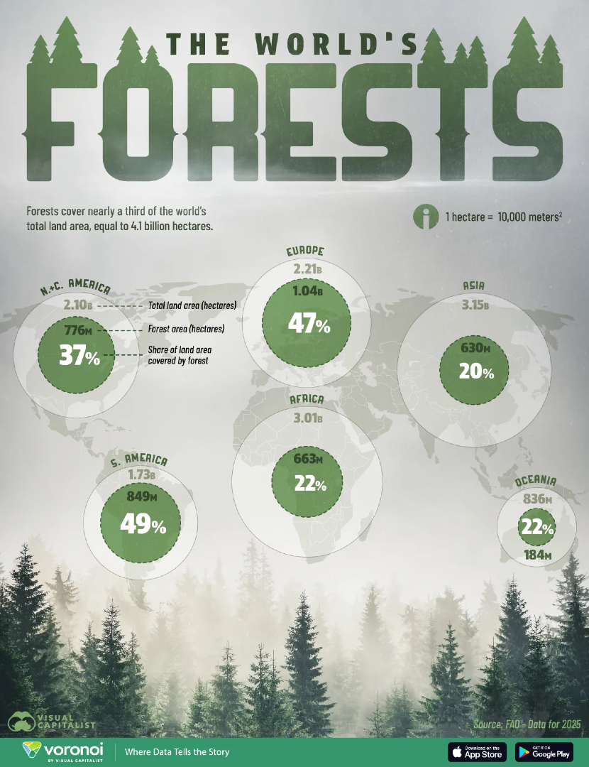 Which Regions Have the Highest Density... - Visual Capitalist | Facebook
