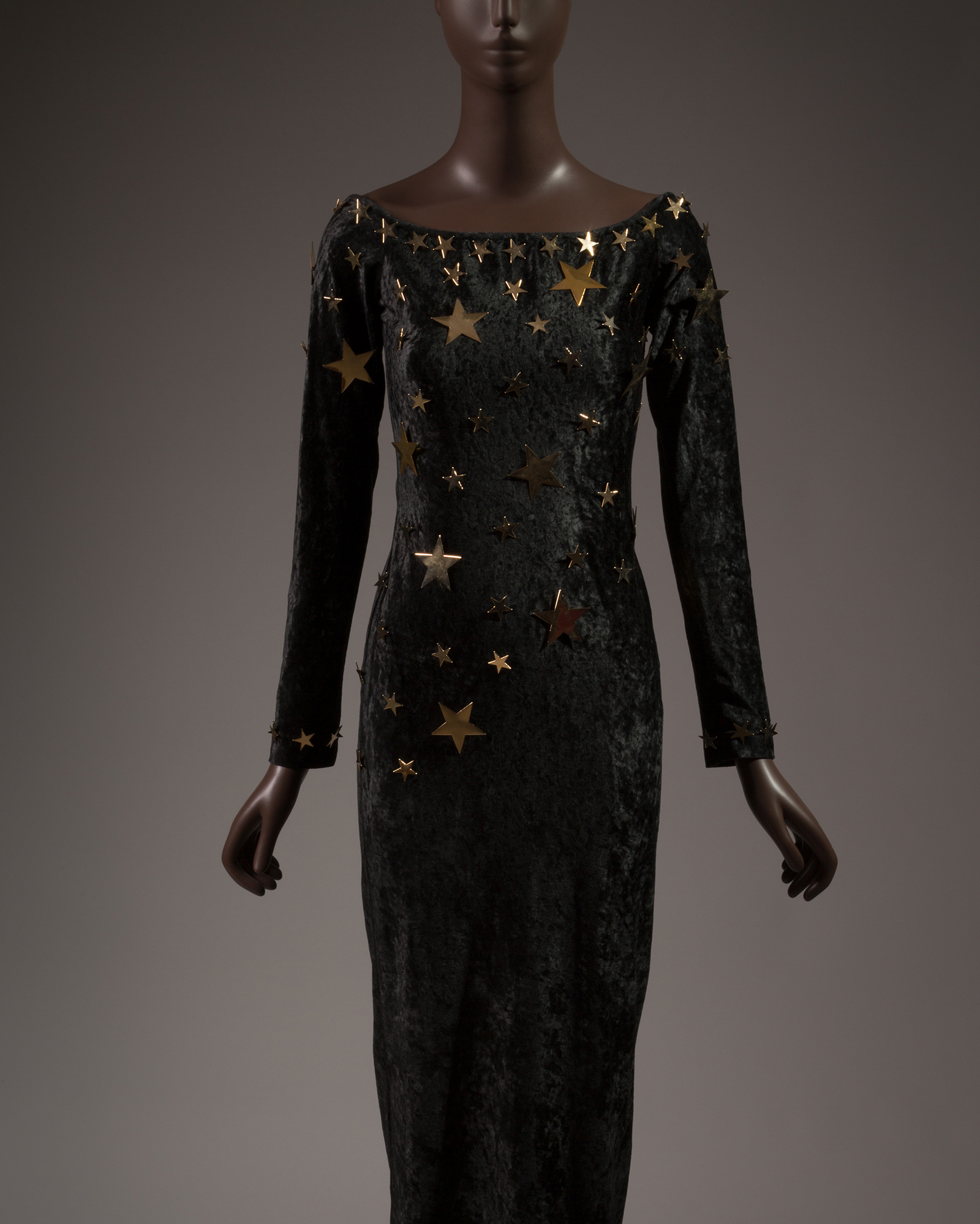 black dress with shimmer Lady Black Tie - Olga Gown - Off The Shoulder Shimmer Chiffon Dress
