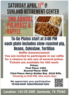 2nd Annual Pig Roast & Raffle