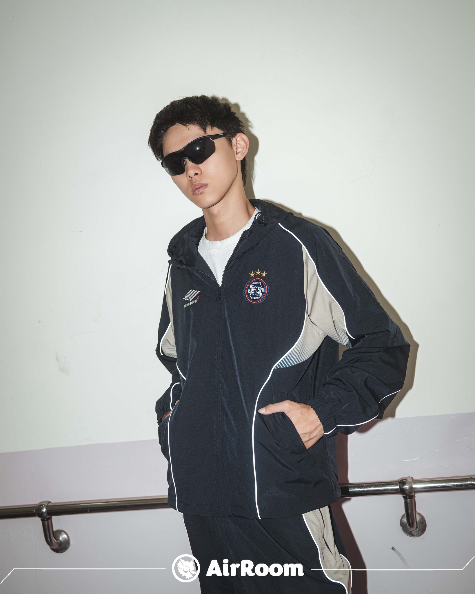 9090×umbro Gradation Nylon Hooded Jacket umbro x 9090 Emblem Nylon 