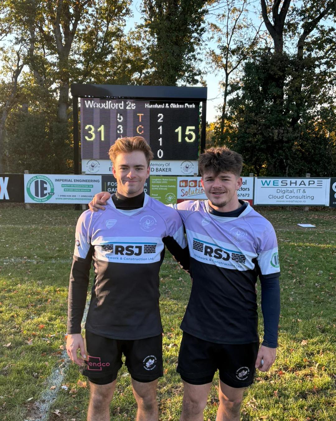 Woodford - 👬 Brotherly pride at Woodford Rugby Club! 💜🤍🖤 A big shoutout ...