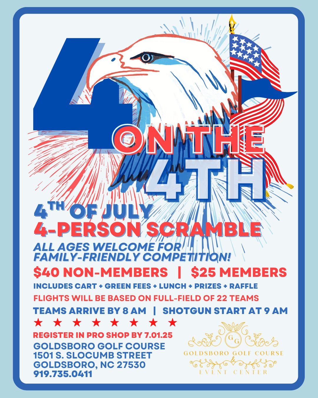 Grab your 3 and meet us on the 4th... - Goldsboro Golf Course | Facebook