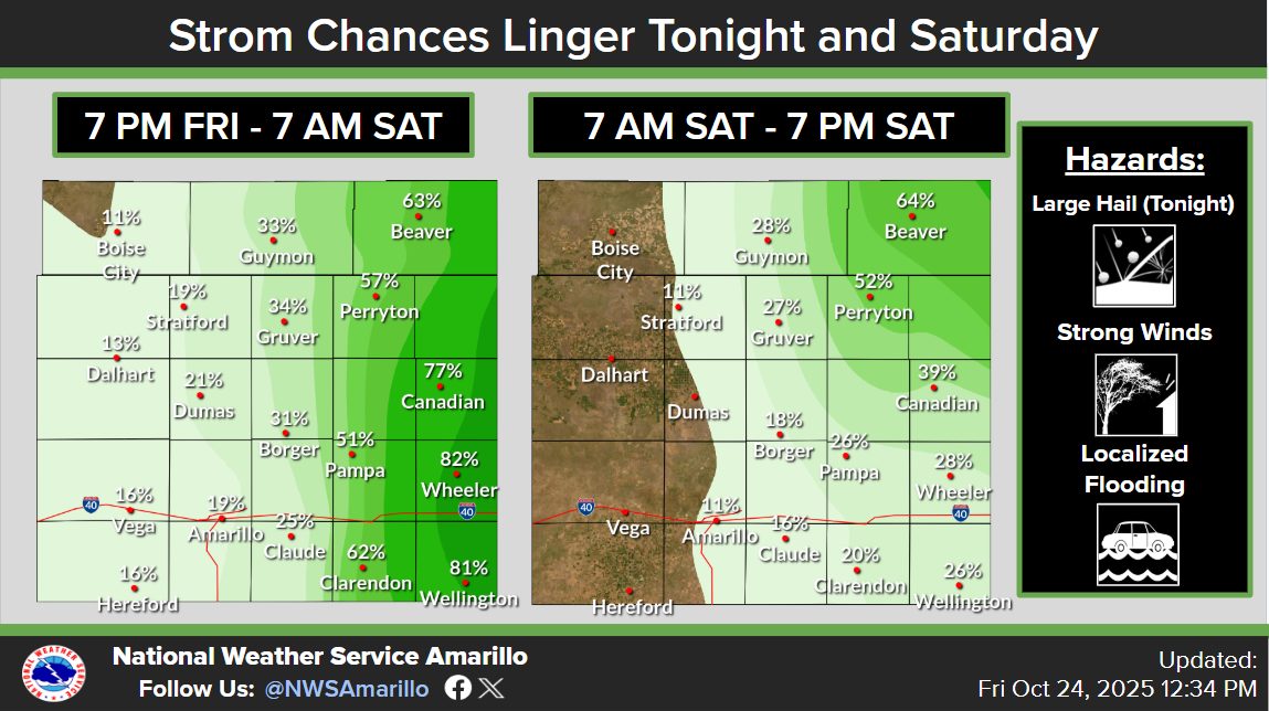 US - Look for storm chances to linger as the system begins to exit late ...