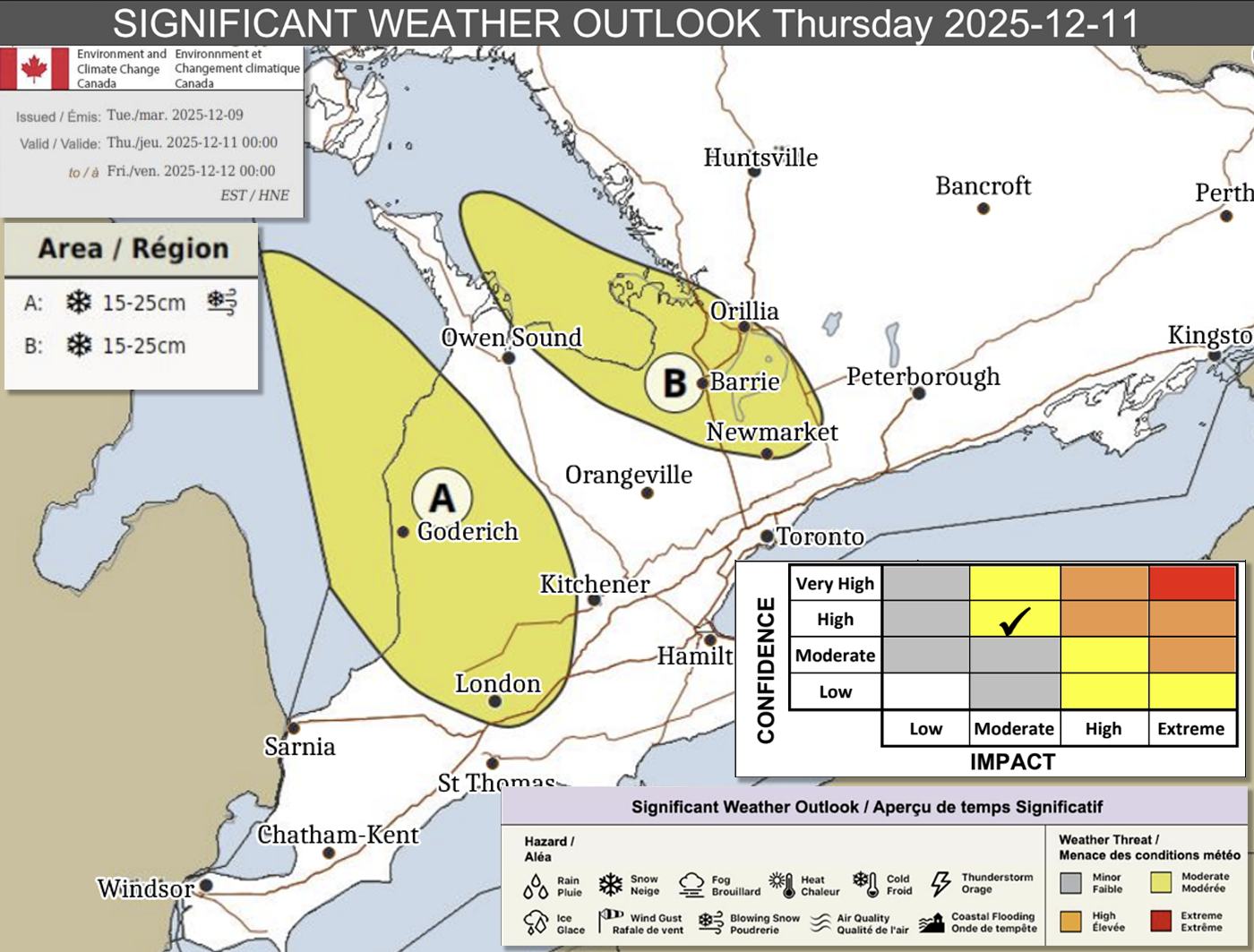 Ontario - ⚠️ SNOW SQUALLS THURSDAY: Environment Canada is forecasting ...