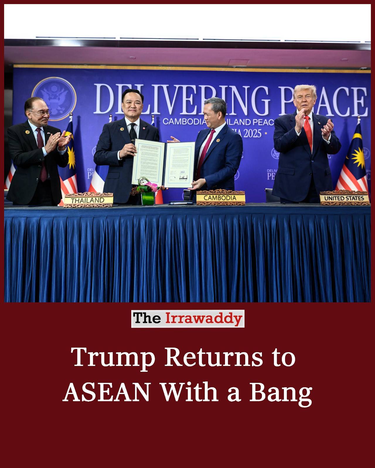 The Irrawaddy - The US president won ASEAN’s praise for mediating a ...