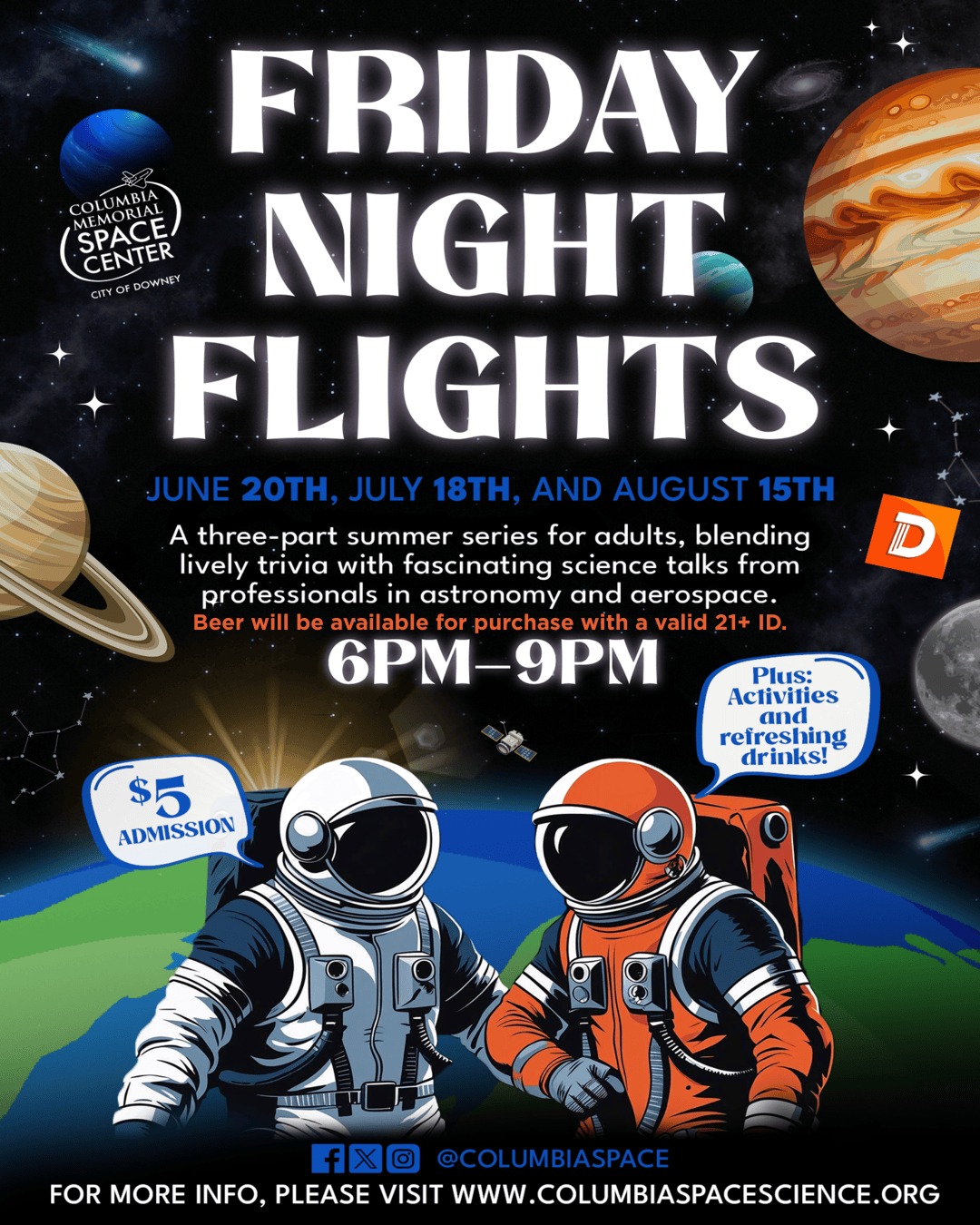 Friday Night Flights... - Columbia Memorial Space Center | Facebook