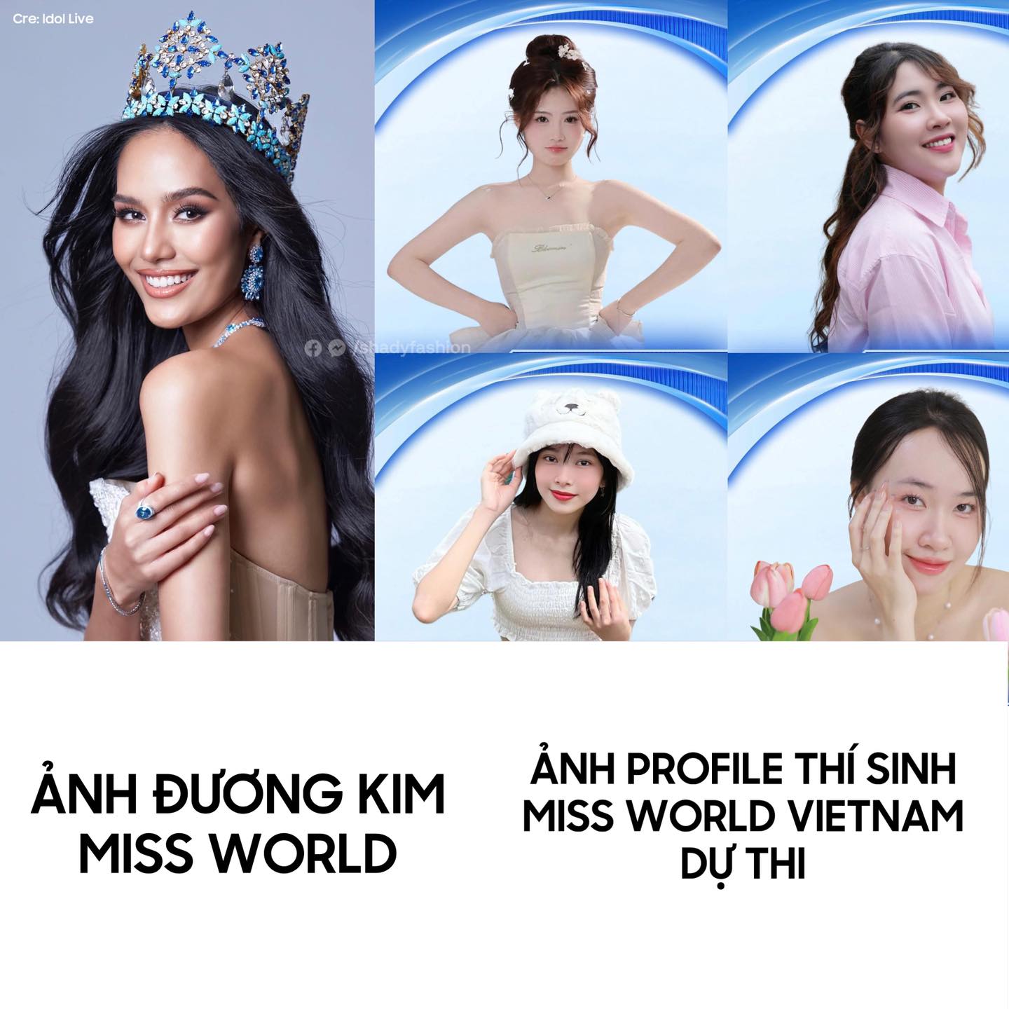 Ở - Nhìn thì cũng biết là Miss World đó nhưng mà hơi cấn cấn.. Cre ...
