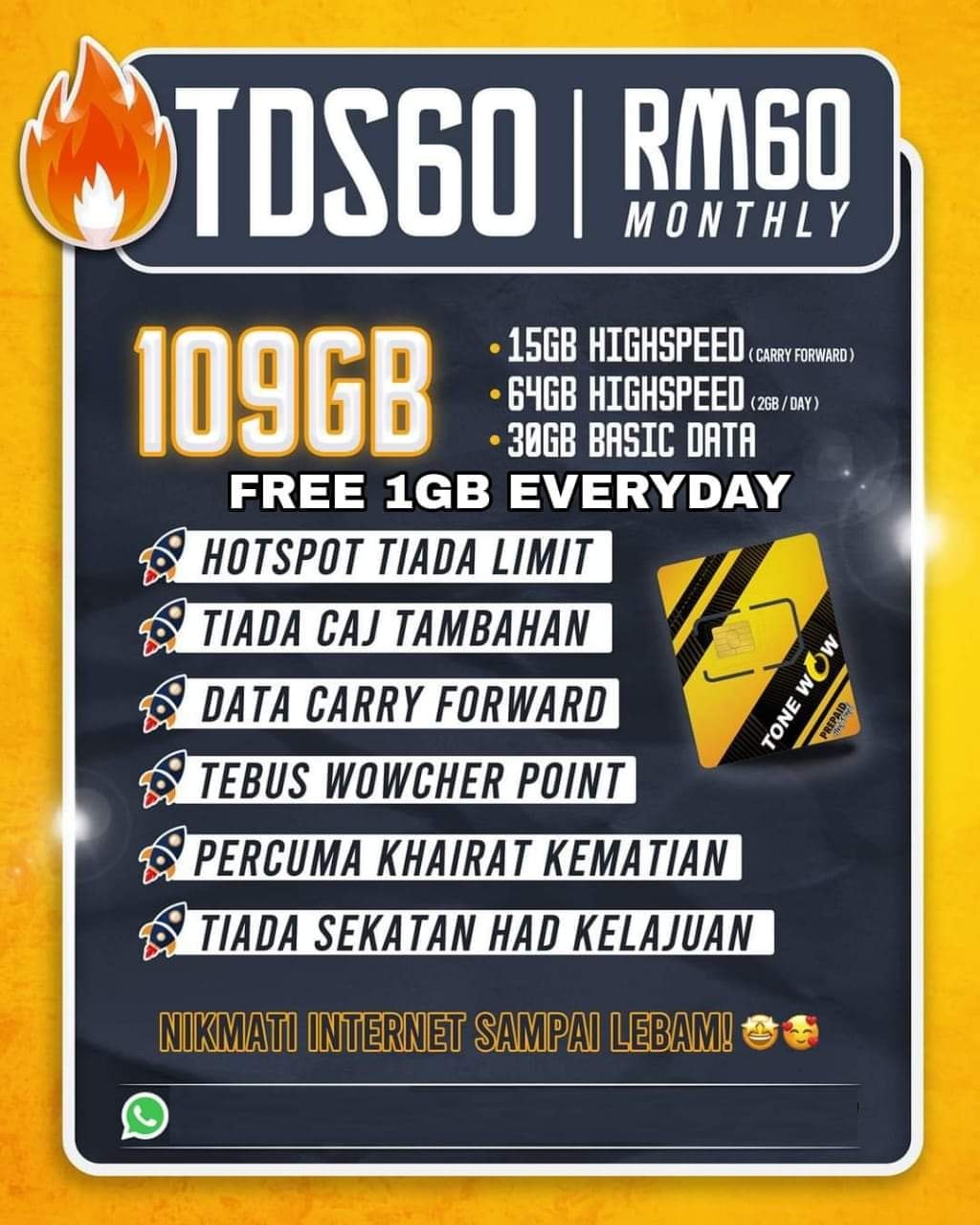 Tone Wow Best - 🤳Simkad Digi TONEWOW Viral 🤳harga Simkad... | Facebook
