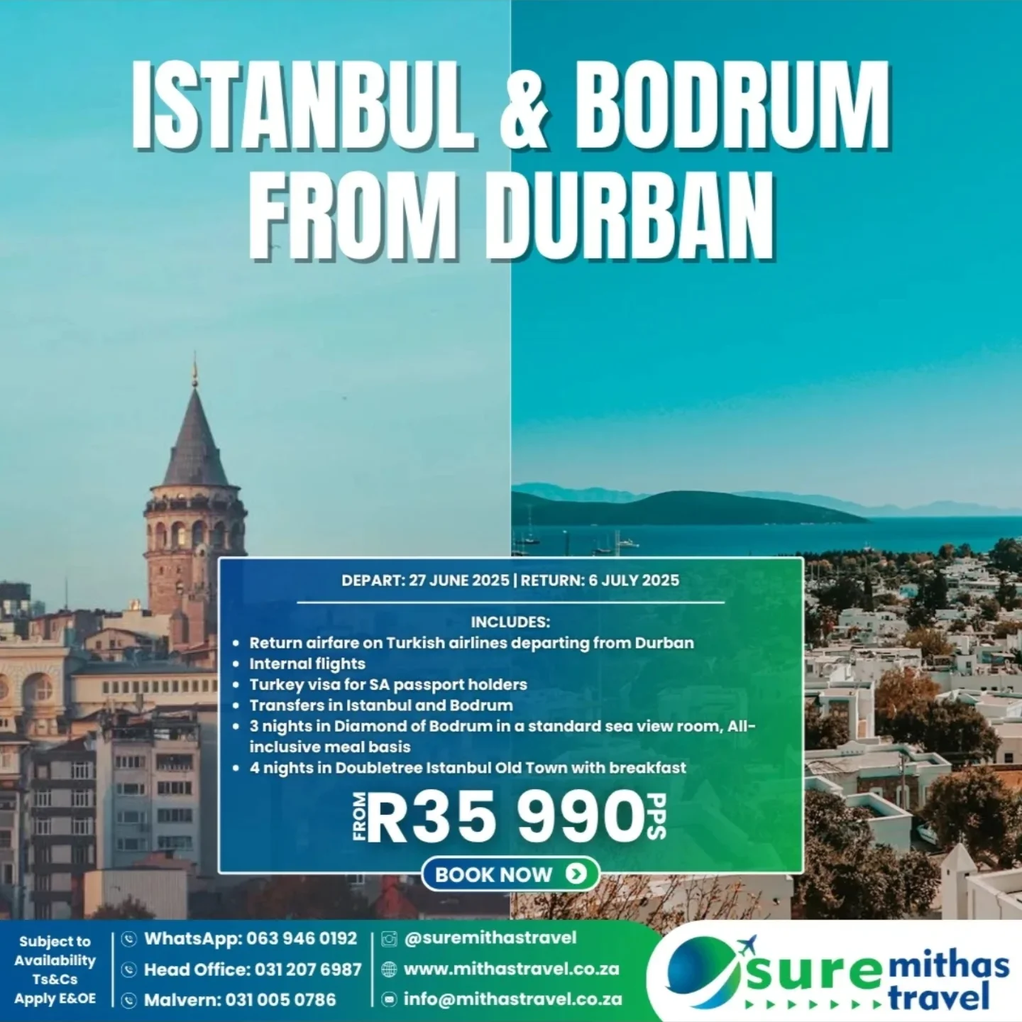 Sure - 🏙️ ISTANBUL & BODRUM BLISS Durban to Türkiye: Where Byzantine ...