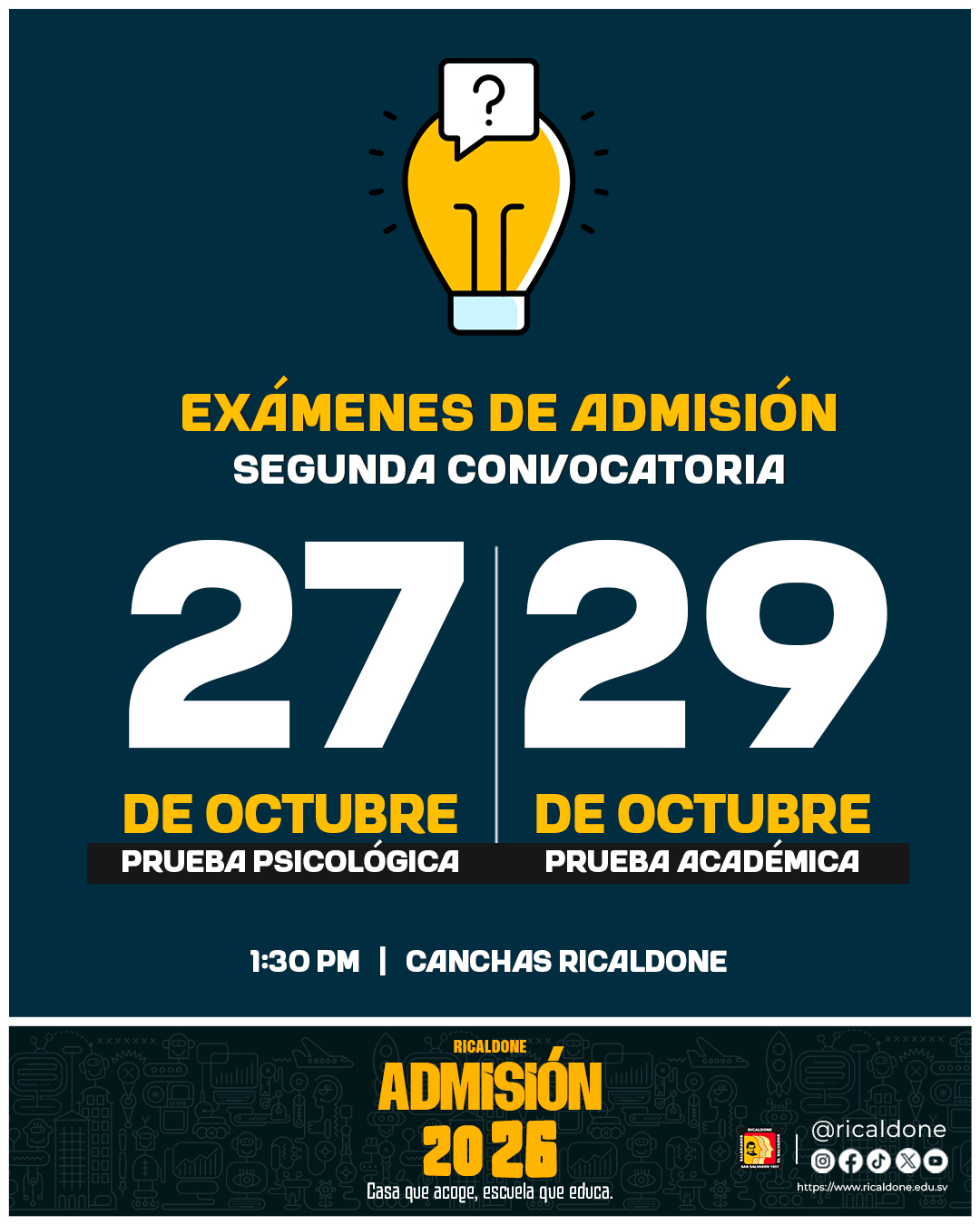 Ricaldone - ADMISIÓN 2026 🖤 ️💛 Tu mejor experiencia... | Facebook