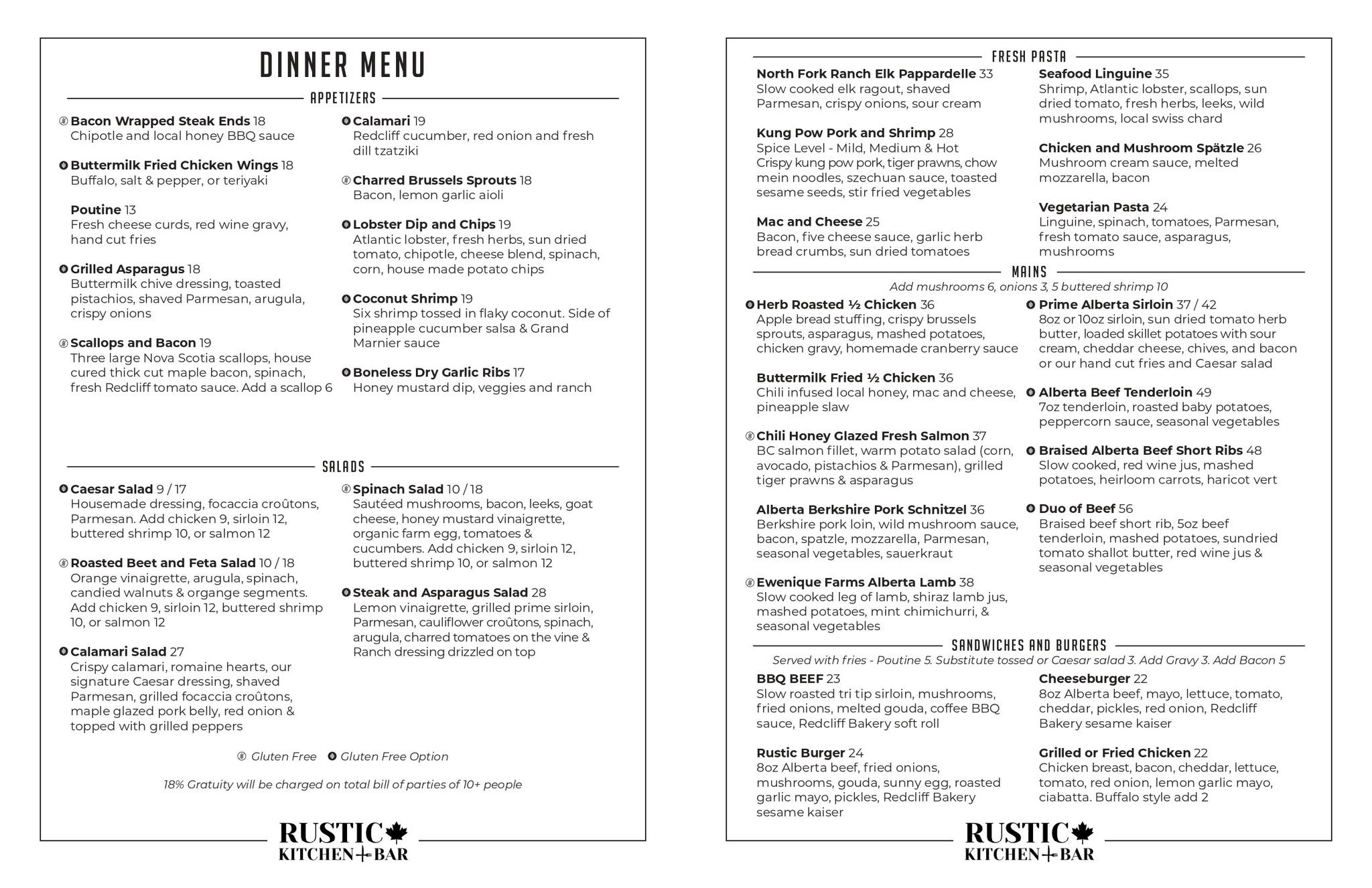 Rustic Kitchen + Bar | Medicine Hat AB