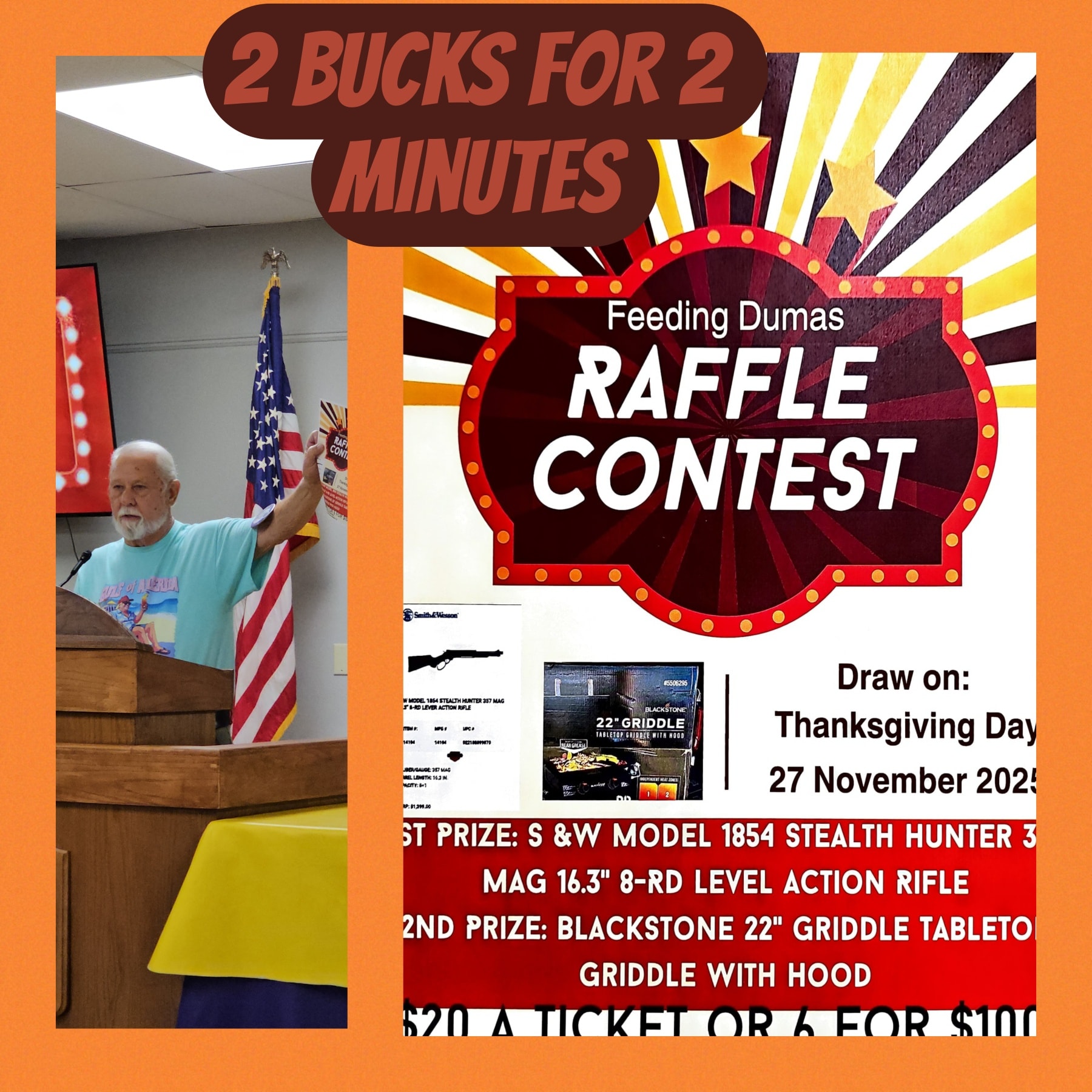 Dumas - Lion Duane of Feeding Dumas talks about this year's Raffle ...