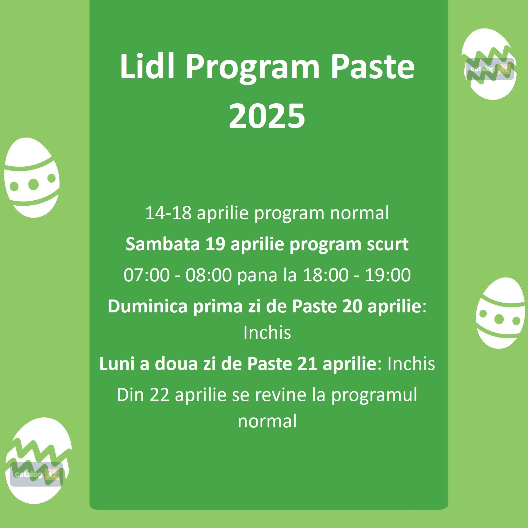 Catalog - Lidl Program Paste 2025! 🎀🐰 Descopera aici -> https://www ...