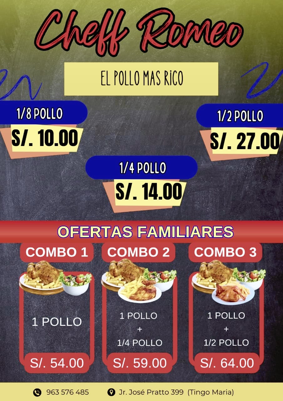 Chef Romeo - 👉 Polleria chef Romeo no se aprovecha.. 🔥No... | Facebook