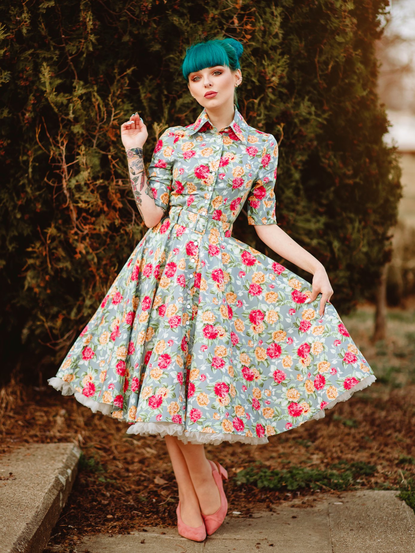 1950s shirt dress Vintage New Look Style Shirtdress  Very Breezy 39.5 (plus about 5 in hem allowance)bodice length She quickly stole your hearts