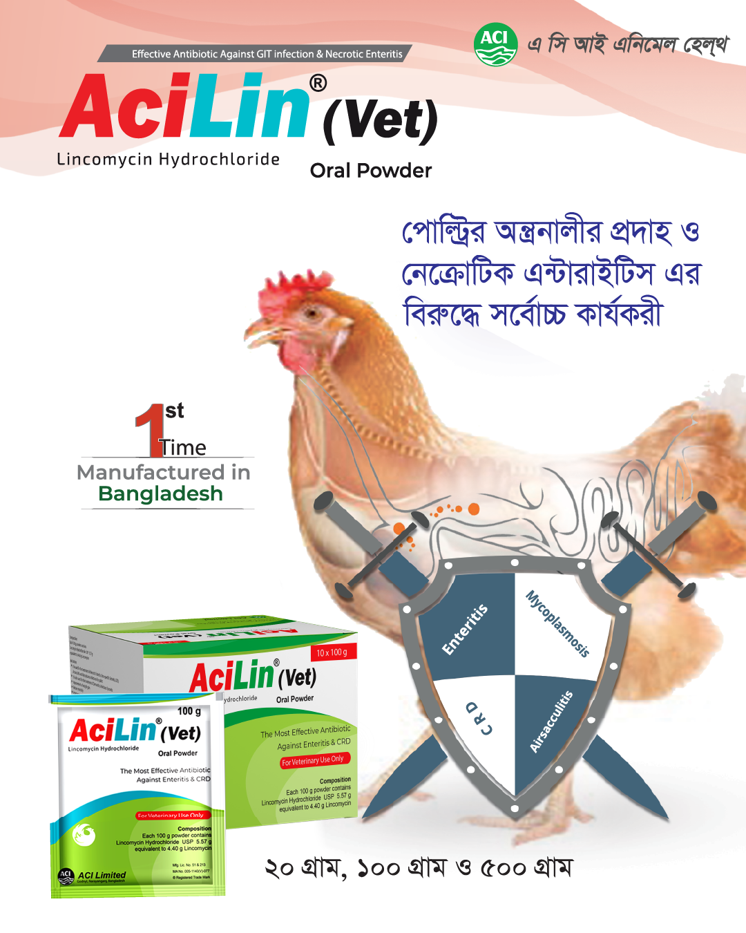 ACI - 📢পোলট্রির অন্ত্রনালির প্রদাহ ও নেক্রোটিক এন্টারাইটিস এর বিরুদ্ধে ...