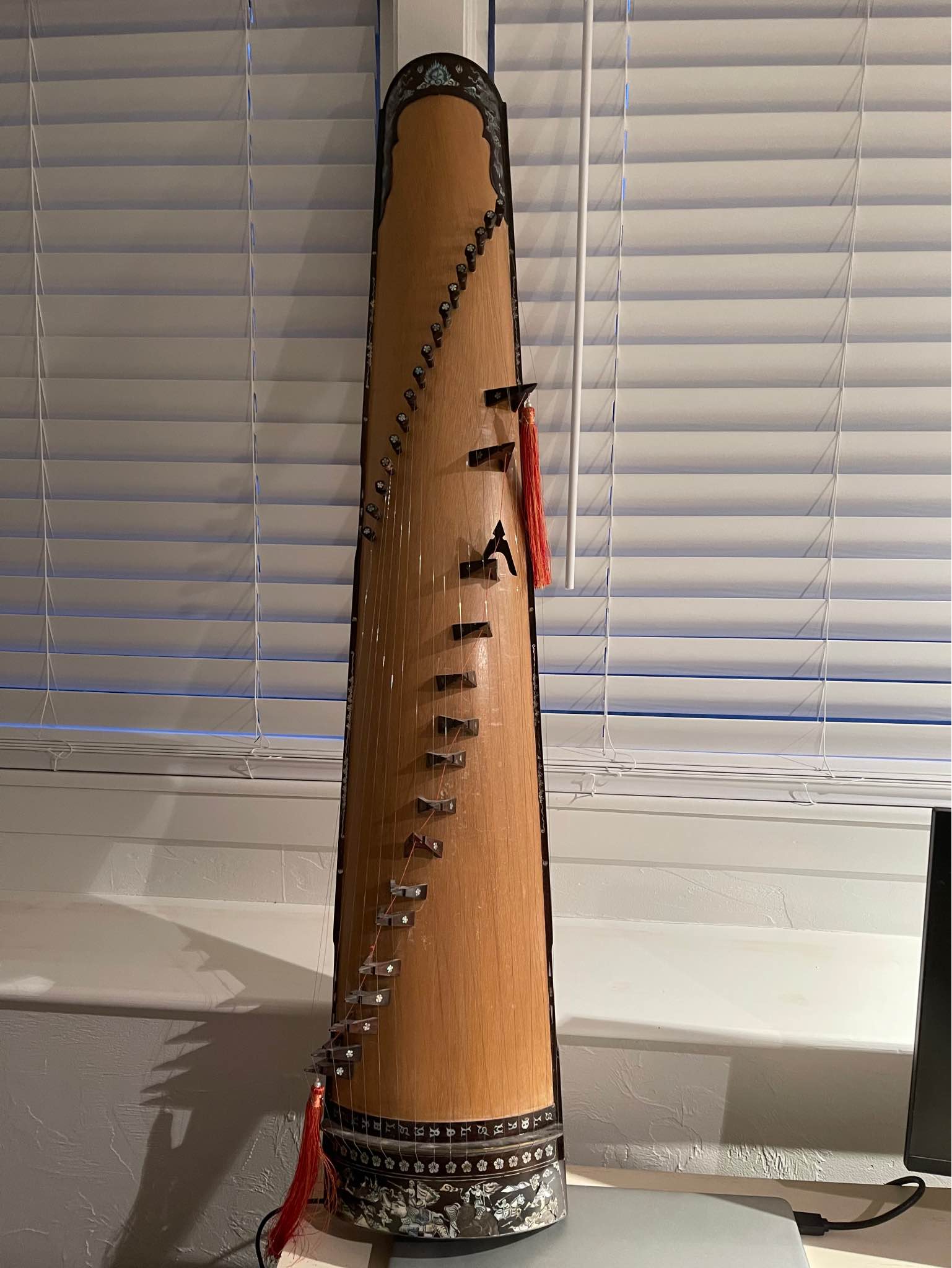 Antique Dan Tranh - Vietnamese wooden string instrument - Vases ...