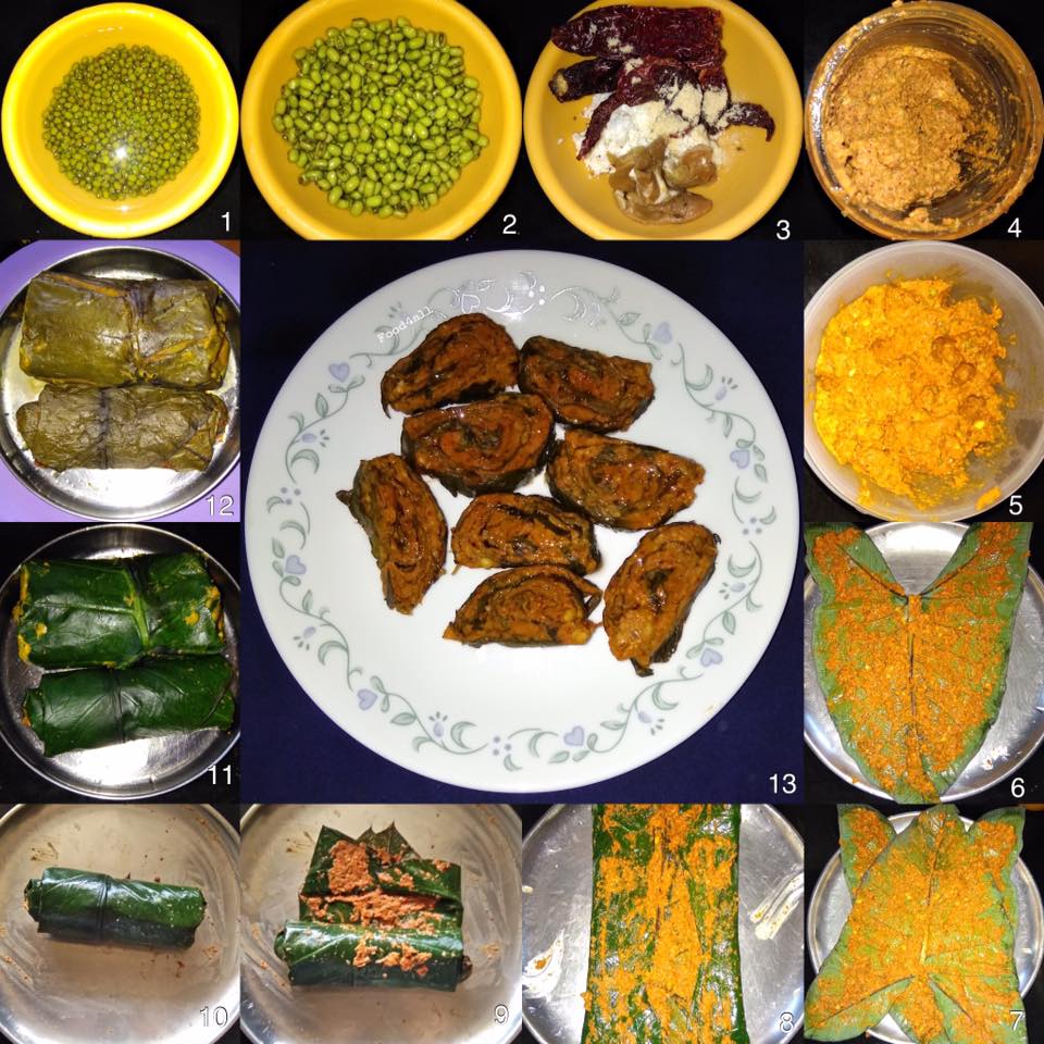 Food4all - Mooga Pathrado (Whole Green Gram Pathrado) - Konkani Cuisine ...