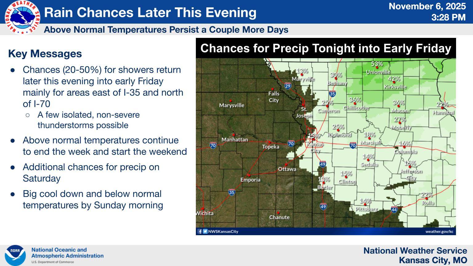 US - Chances for some showers and a few non-severe storms remain later ...