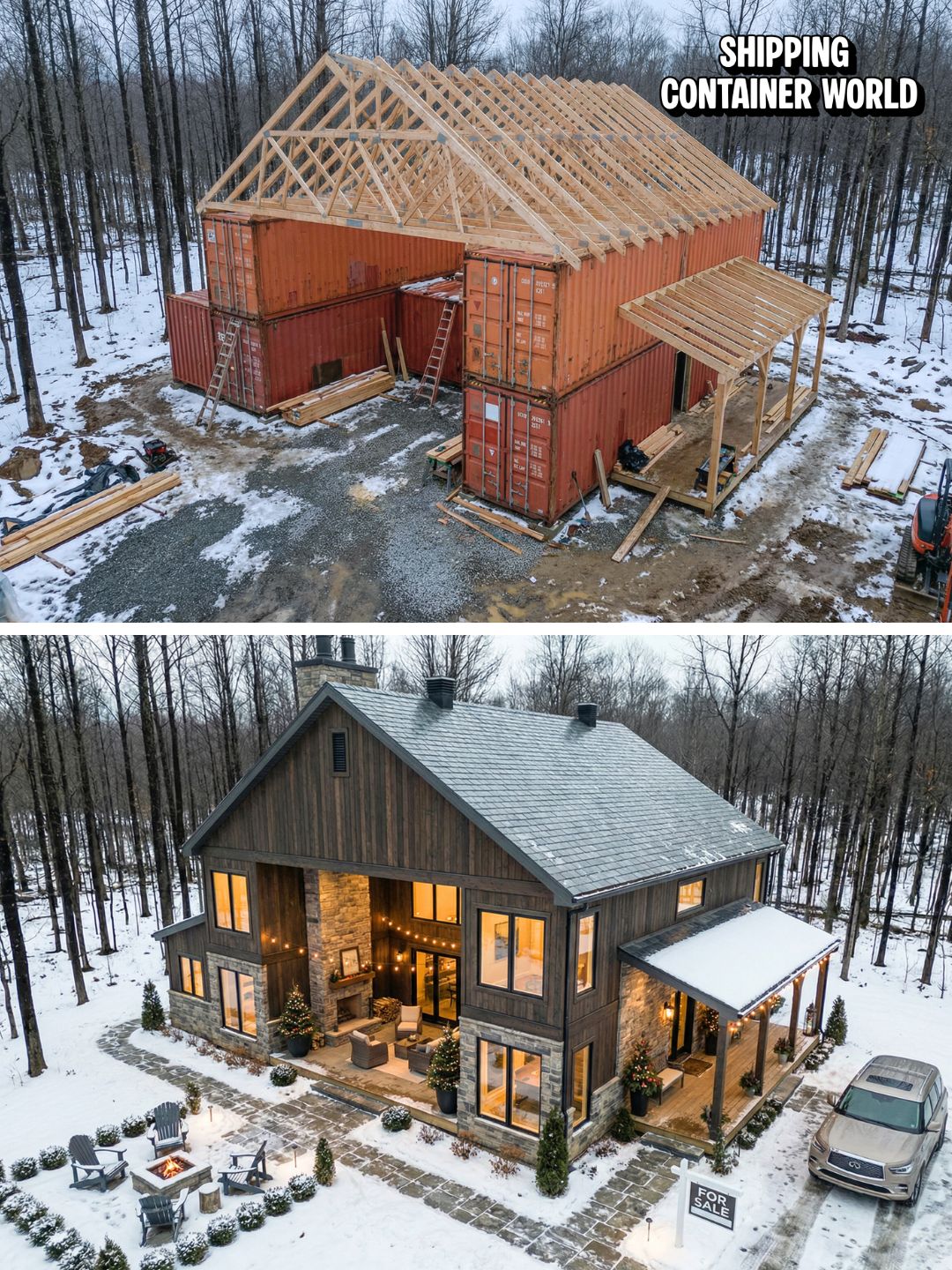 Shipping - 7 Containers = 1 Dream Lodge! Who says container homes have ...