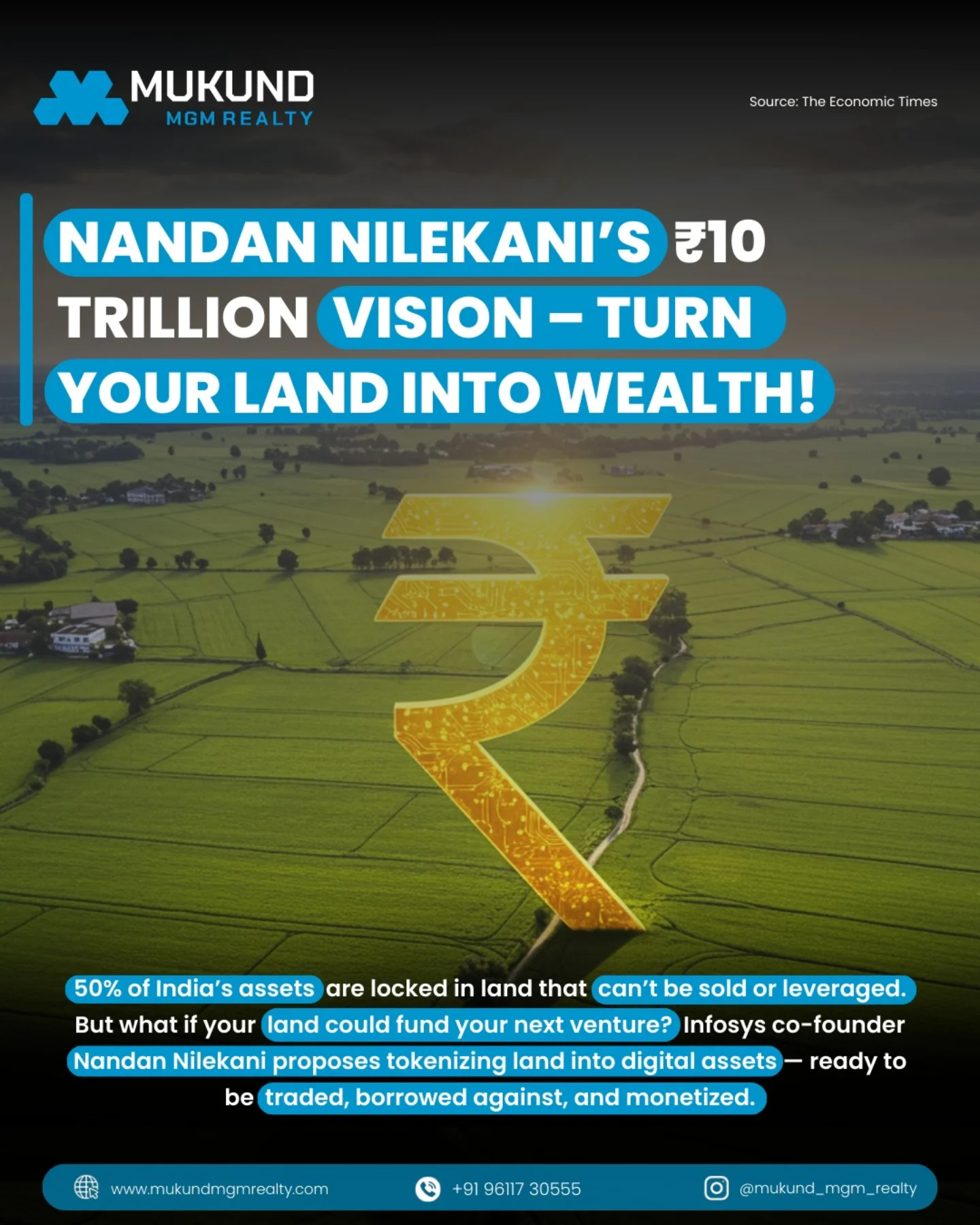 Tokenized Land: Nilekani's... - Mukund MGM Realty | Facebook