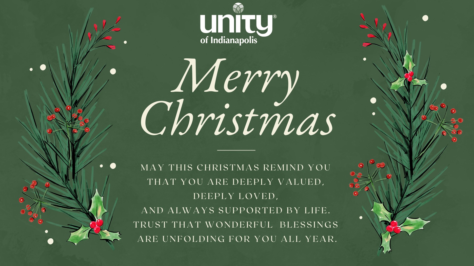 Unity - PEACE from Rev. Michael, Rev. Ed and the entire Unity Family # ...