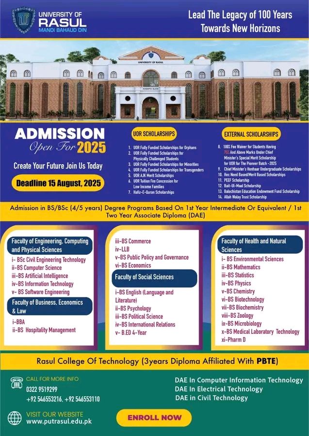 Punjab University Of Technology Rasul