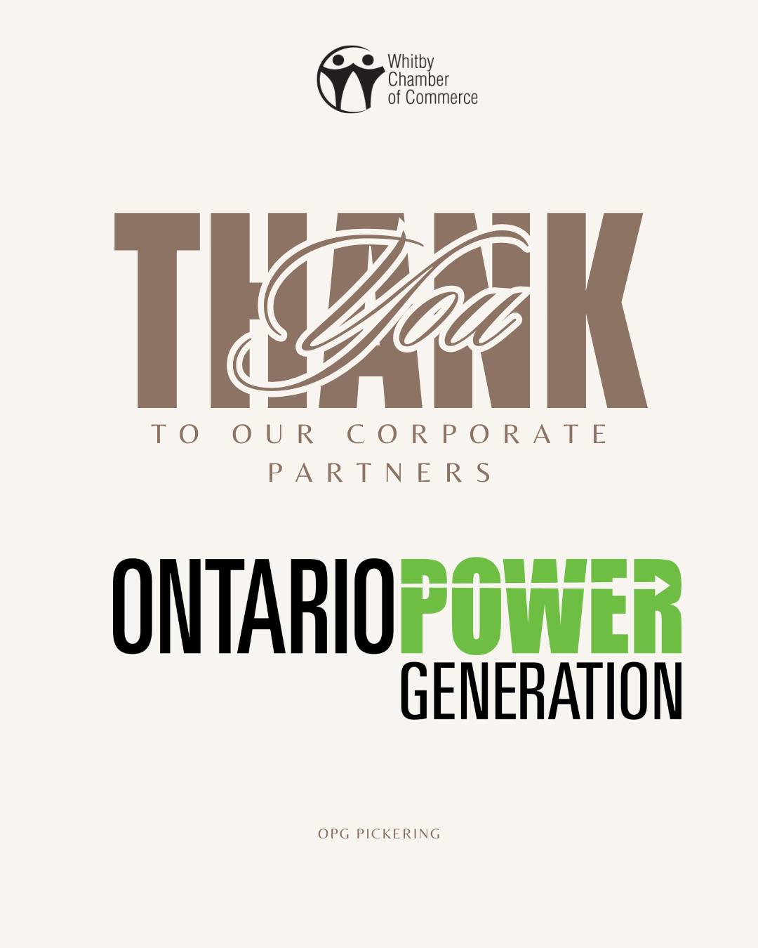 Whitby - Thank You to OPG Pickering We are grateful to recognize OPG ...