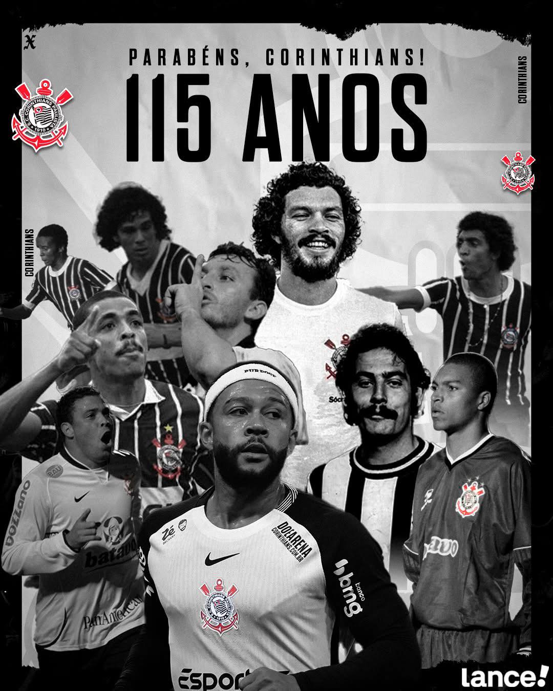 Grandes - 115 ANOS DE CORINTHIANS! 🦅⚪️⚫️ O clube paulista completa hoje ...