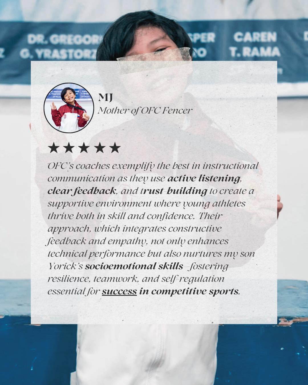 Oblation - Here’s what Mommy MJ has to say about Oblation Fencing Club ...