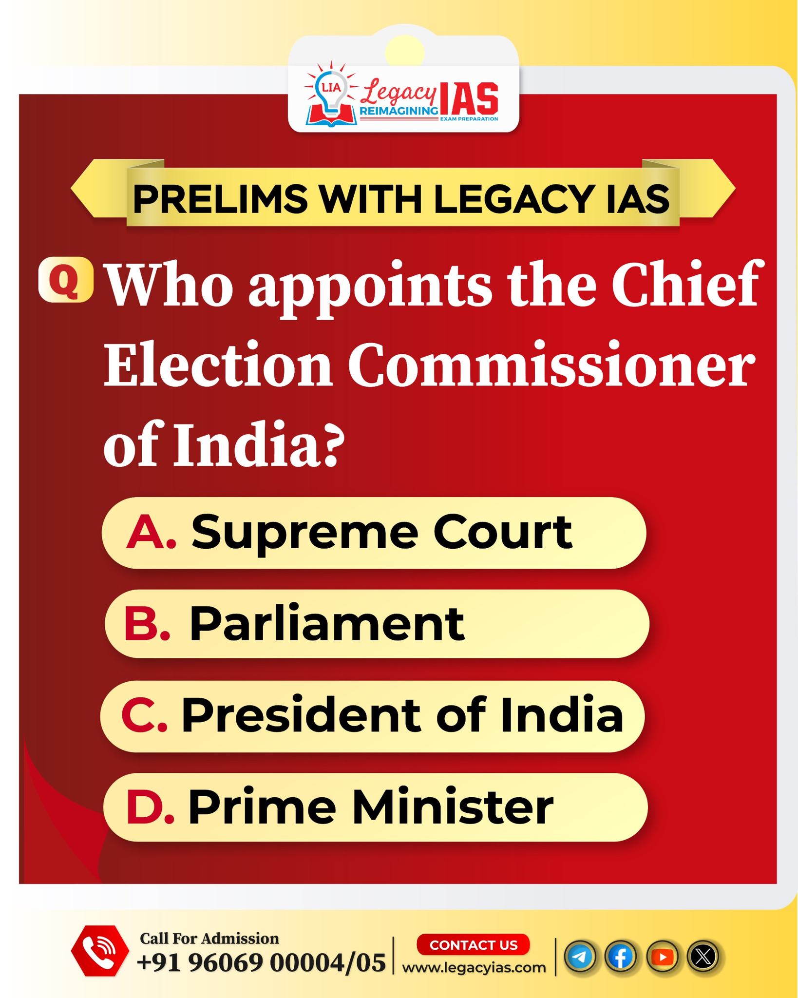 #prelimswithlegacyias Who appoints... - Legacy IAS Academy | Facebook