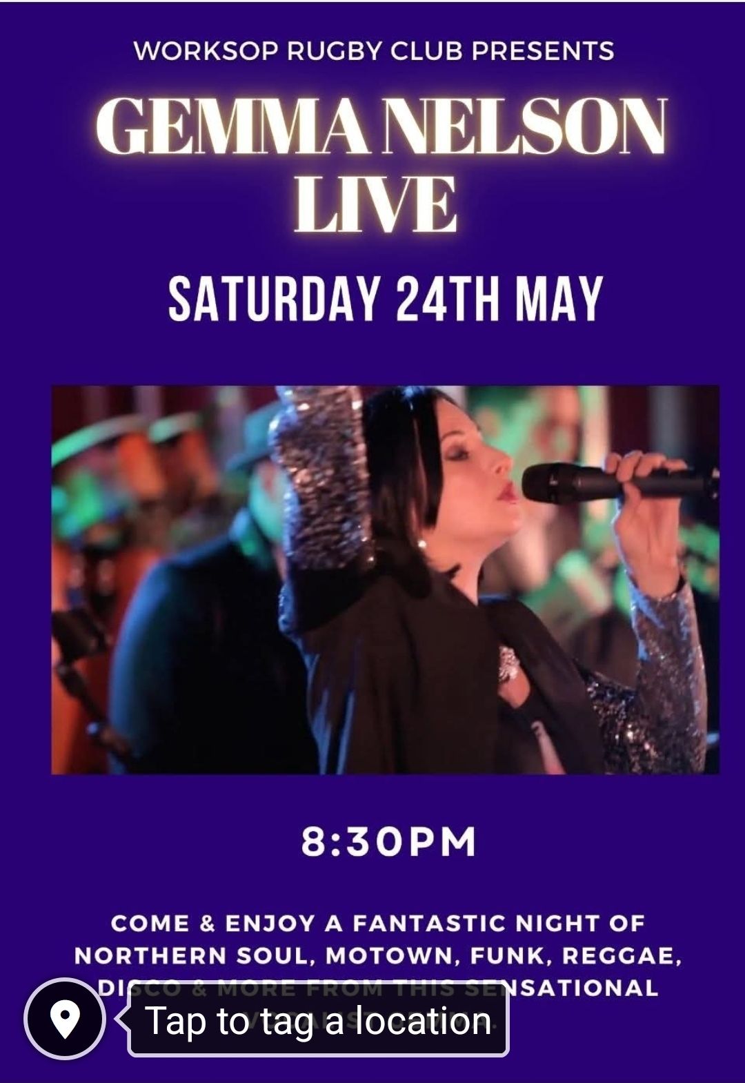 Worksop - Worksop Rugby Club is proud to be hosting a night with Gemma ...