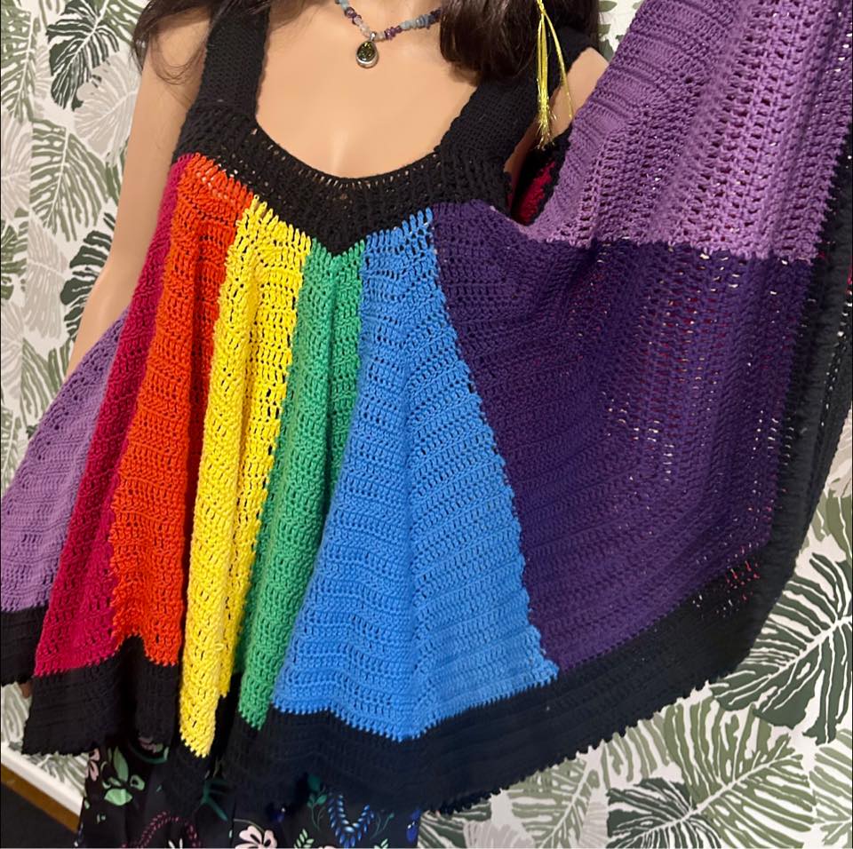 Just finished an improved version of my flounces chakra top. | Facebook