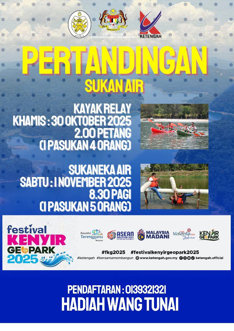 Lembaga - 🎉 PERTANDINGAN SUKAN AIR | FESTIVAL KENYIR GEOPARK 2025 🌊 ...